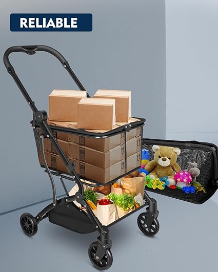 Shopping Cart Collapsible Utility Trolley Cart