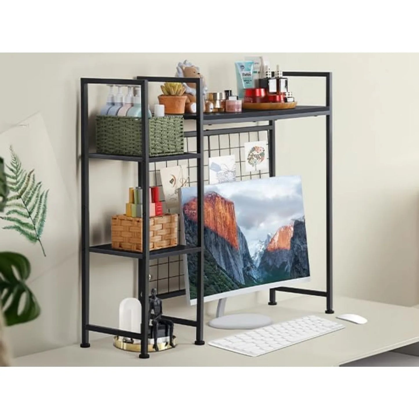 Desktop Shelf & Wood Desk Hutch Organizer