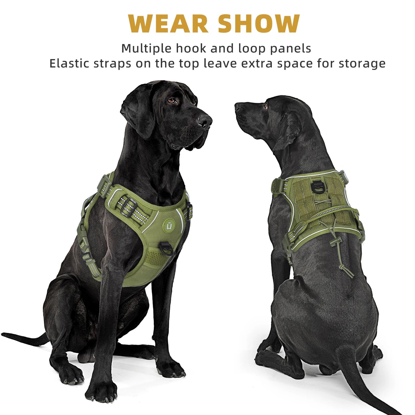 Tactical Dog Harness, No Pull Dog Harness,