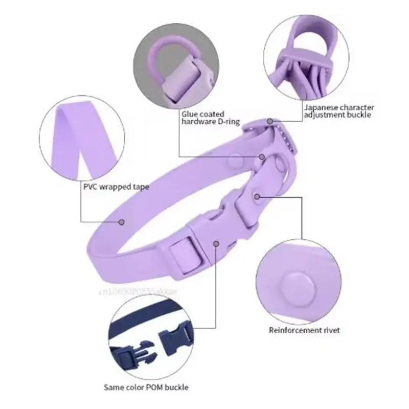 Macaron Colored Dog Pet Collars High Quality Waterproof