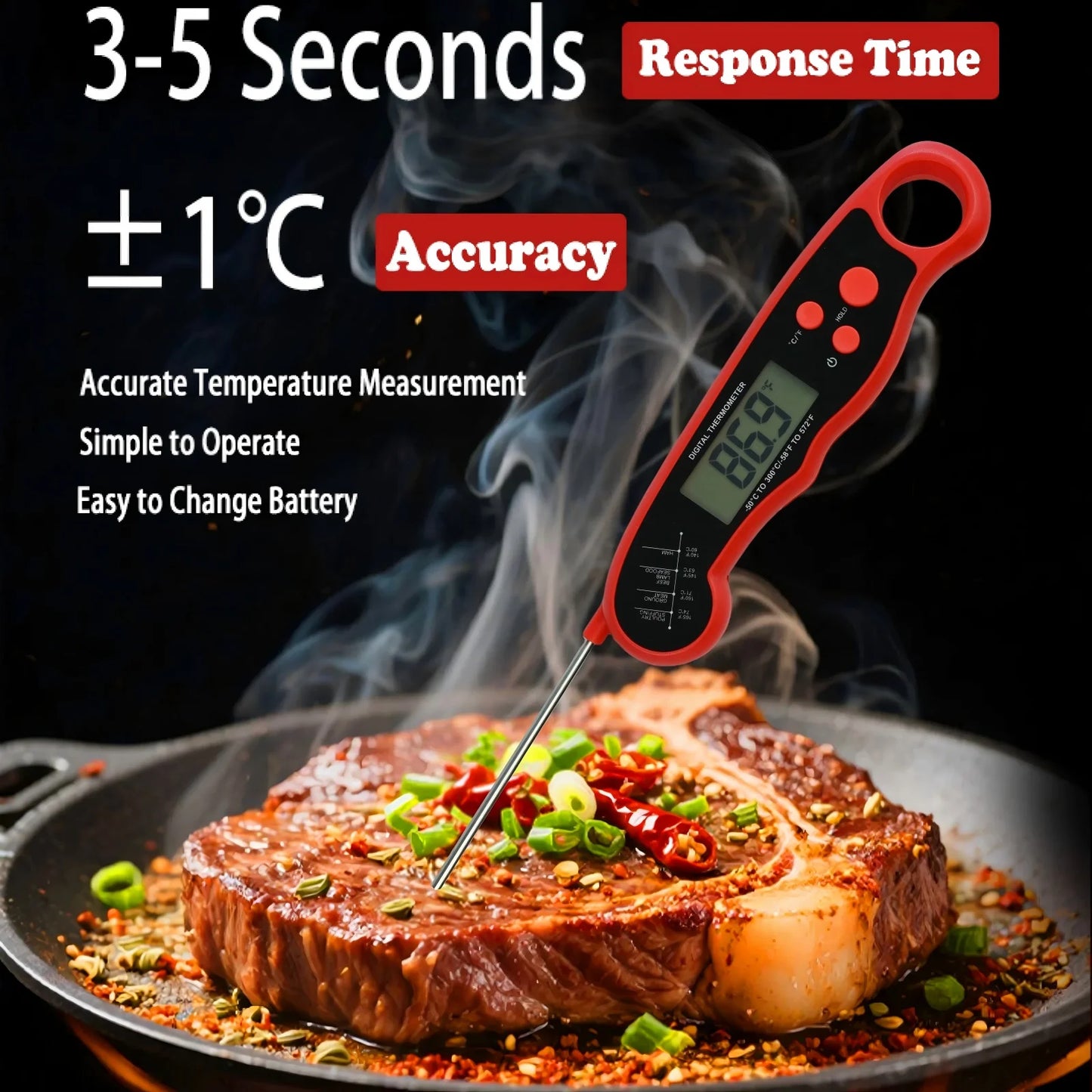 Quick Digital Food Thermometer Waterproof