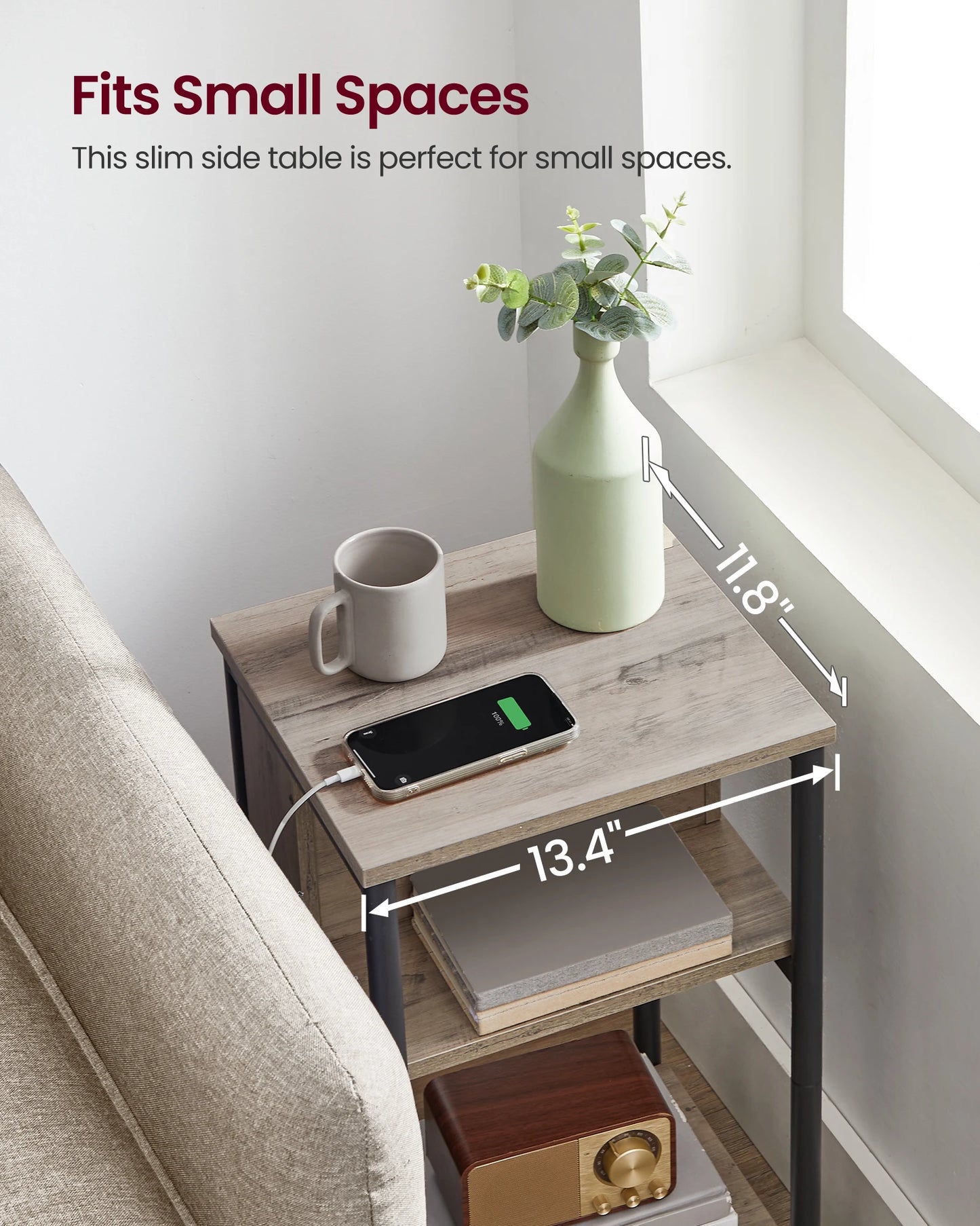 Nightstand For Living Room, Bedroom,