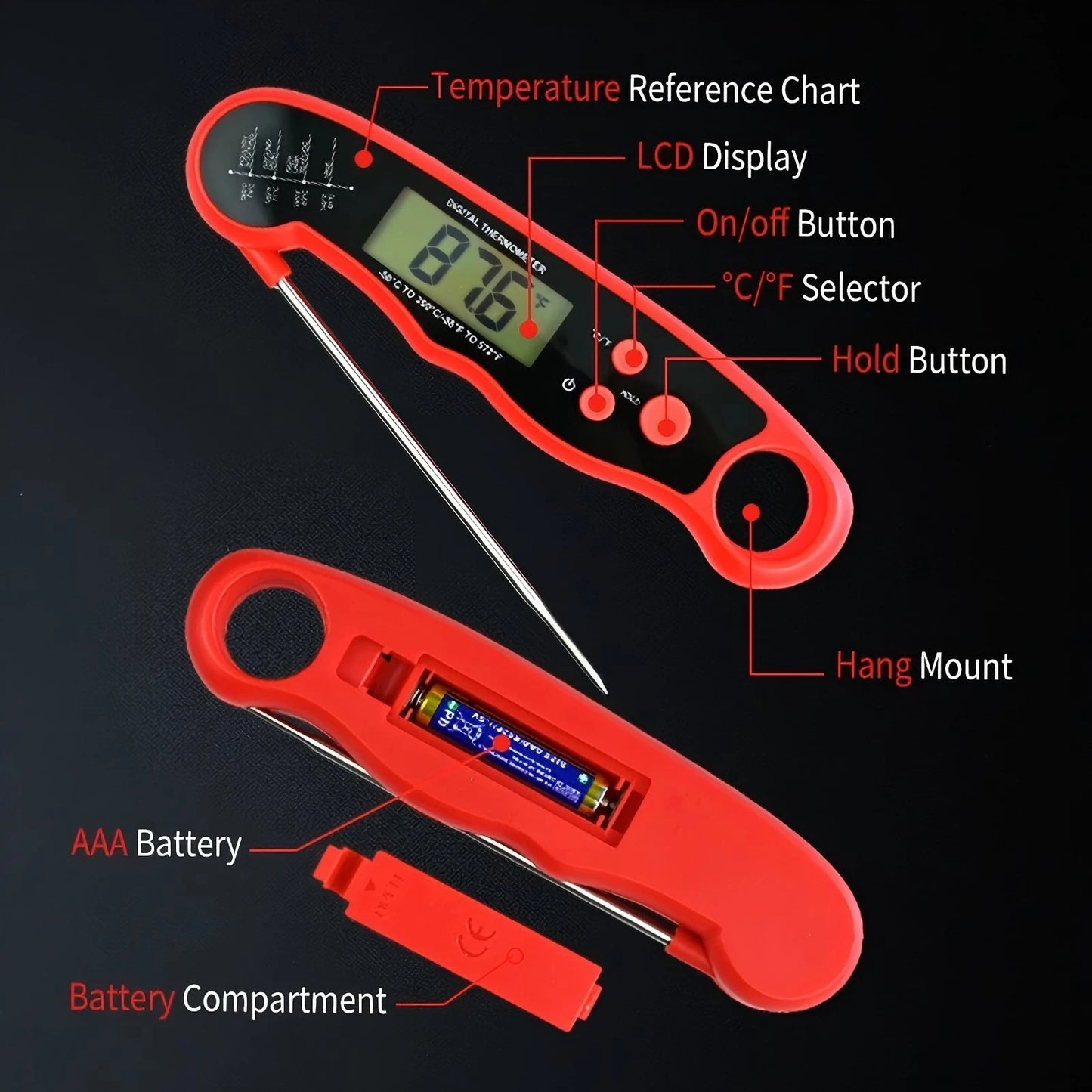 Quick Digital Food Thermometer Waterproof