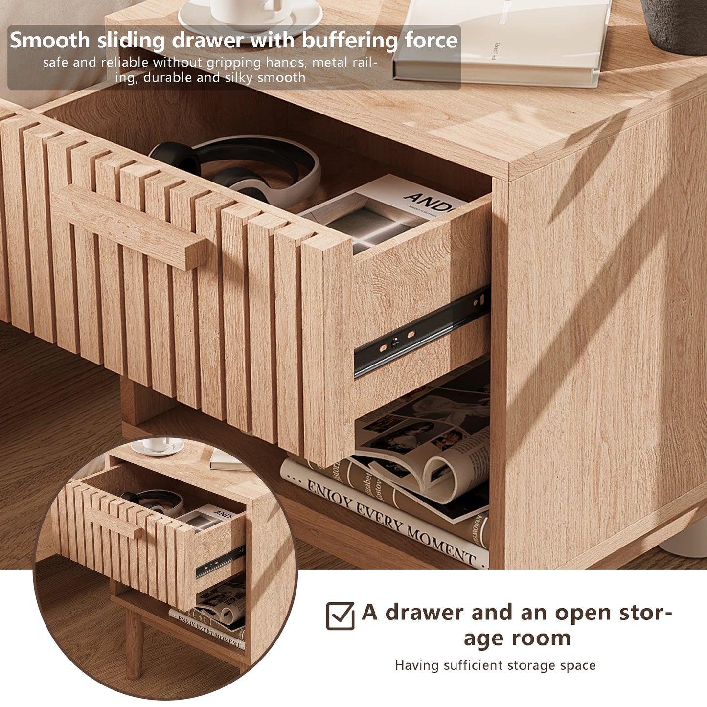 Creahappy American Country Nightstand