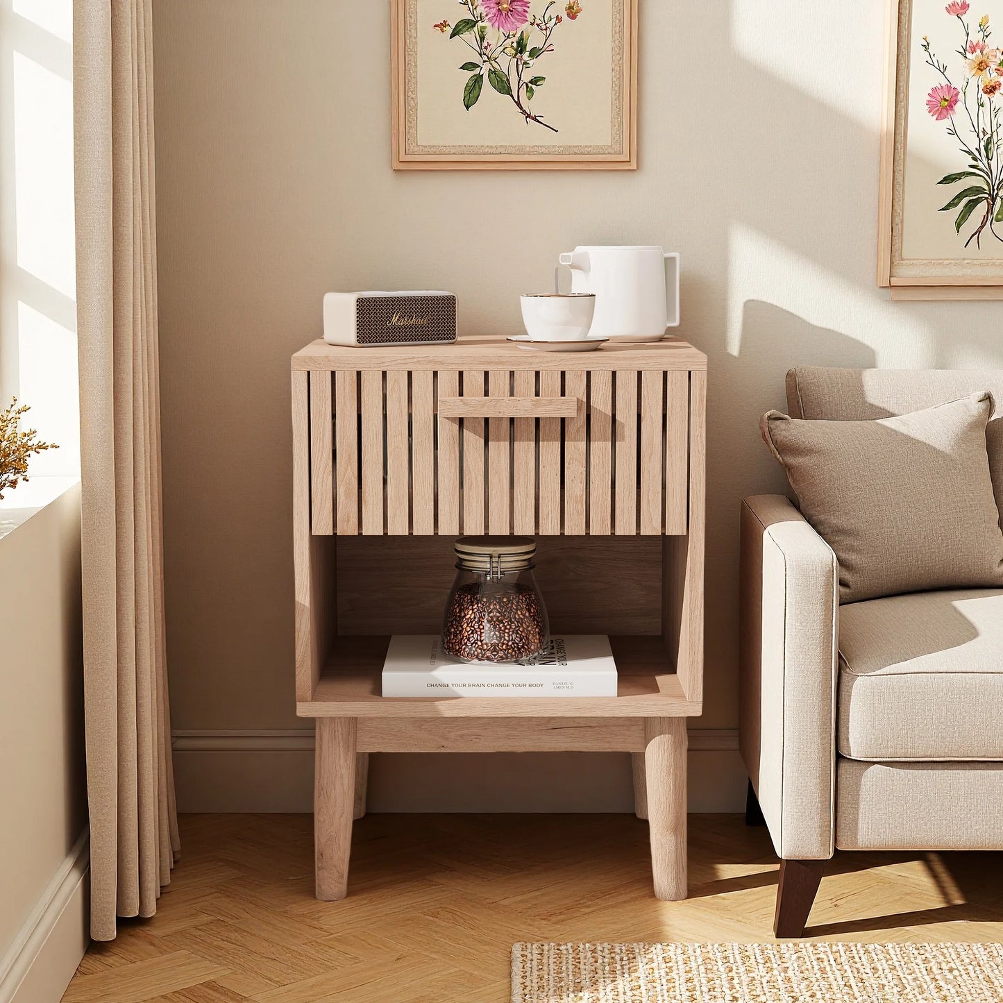 Creahappy American Country Nightstand