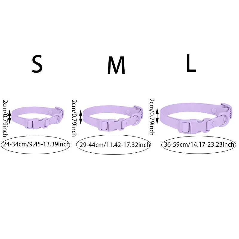 Macaron Colored Dog Pet Collars High Quality Waterproof