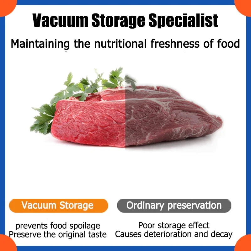Vacuum Sealer Kitchen Food Storage , Machine Built-in Cutter