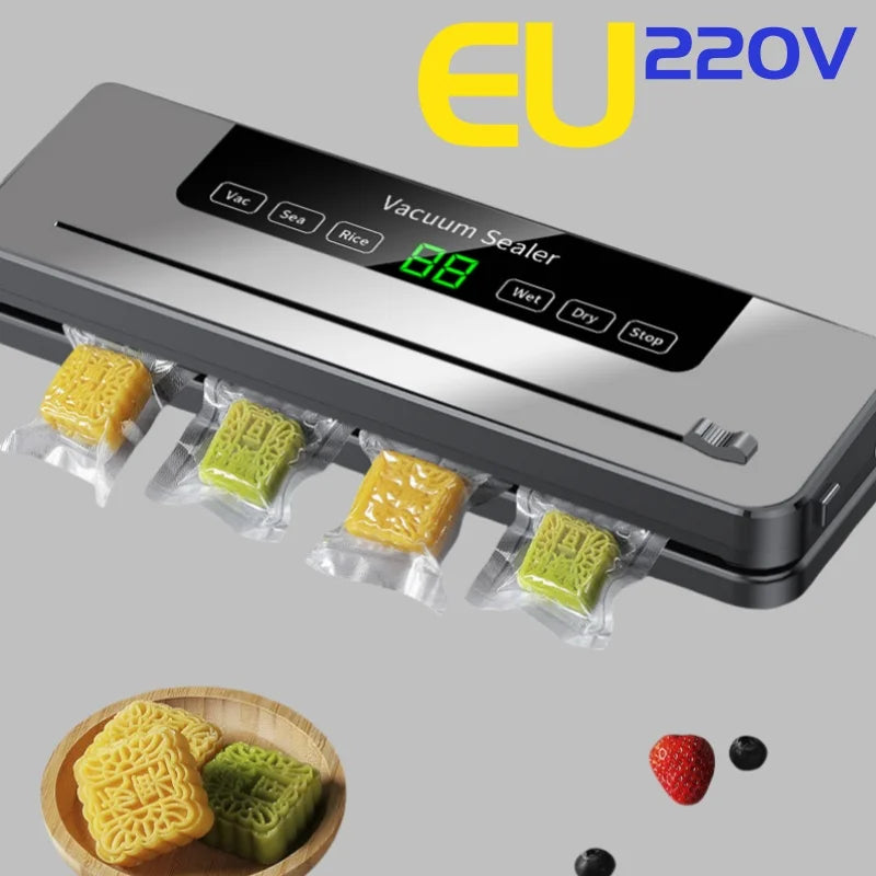 Vacuum Sealer Kitchen Food Storage , Machine Built-in Cutter