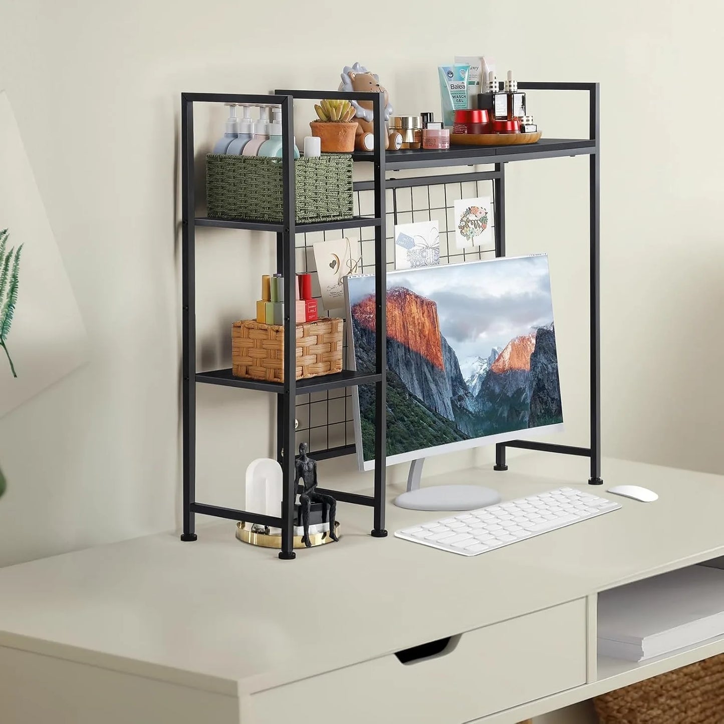 Desktop Shelf & Wood Desk Hutch Organizer