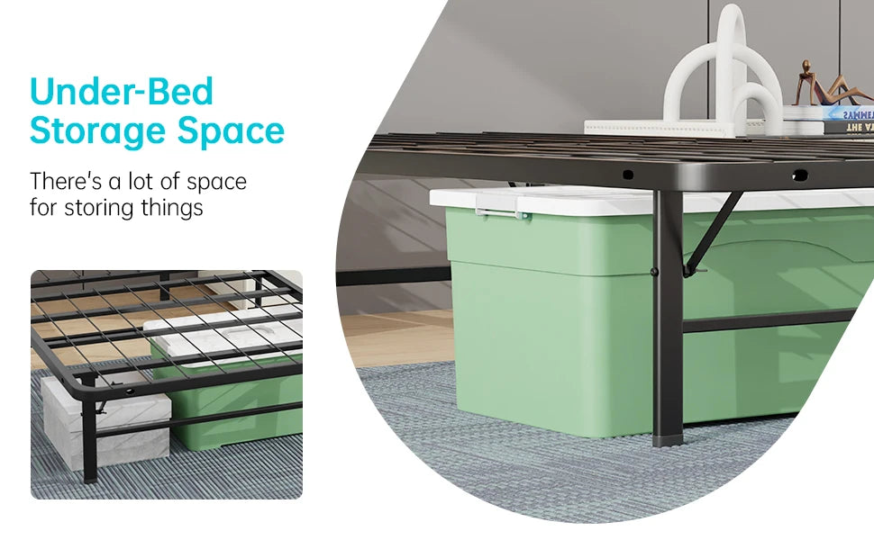 Queen Bed Frame Metal Platform Bed Frame