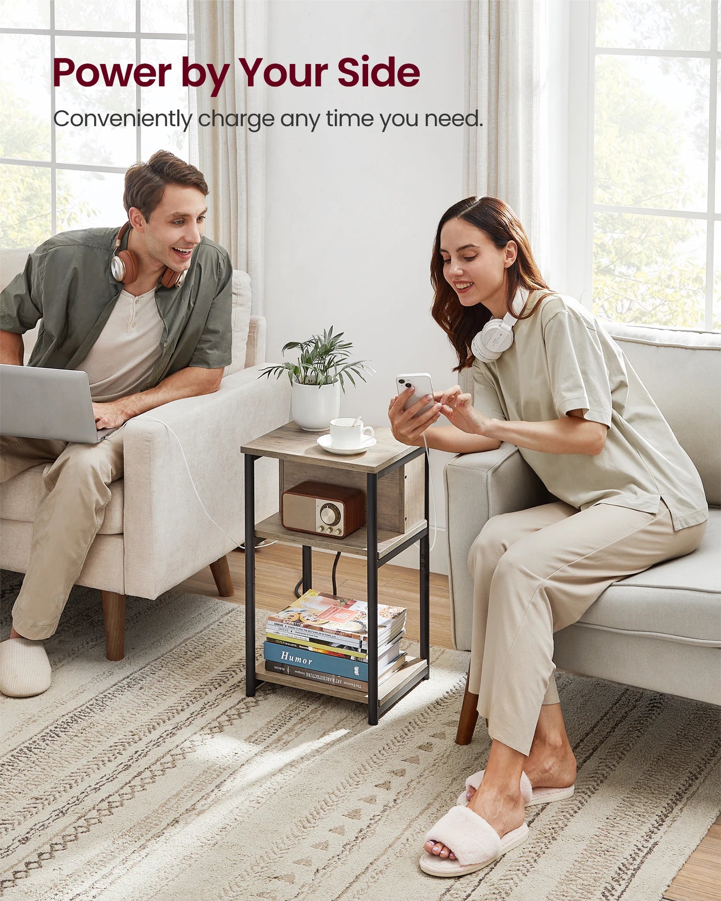 Nightstand For Living Room, Bedroom,