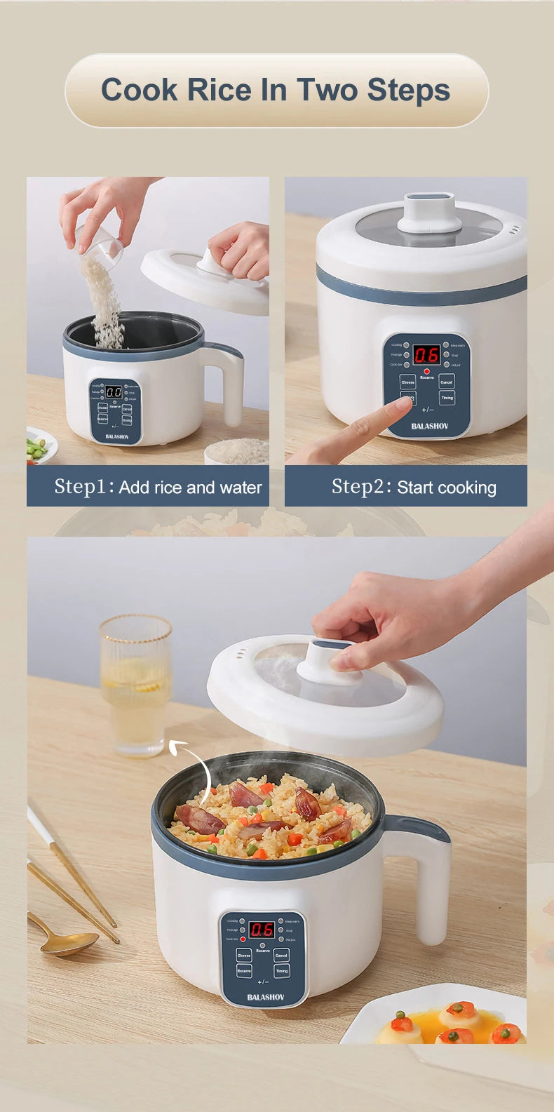 Electric Rice Cooker Multicooker