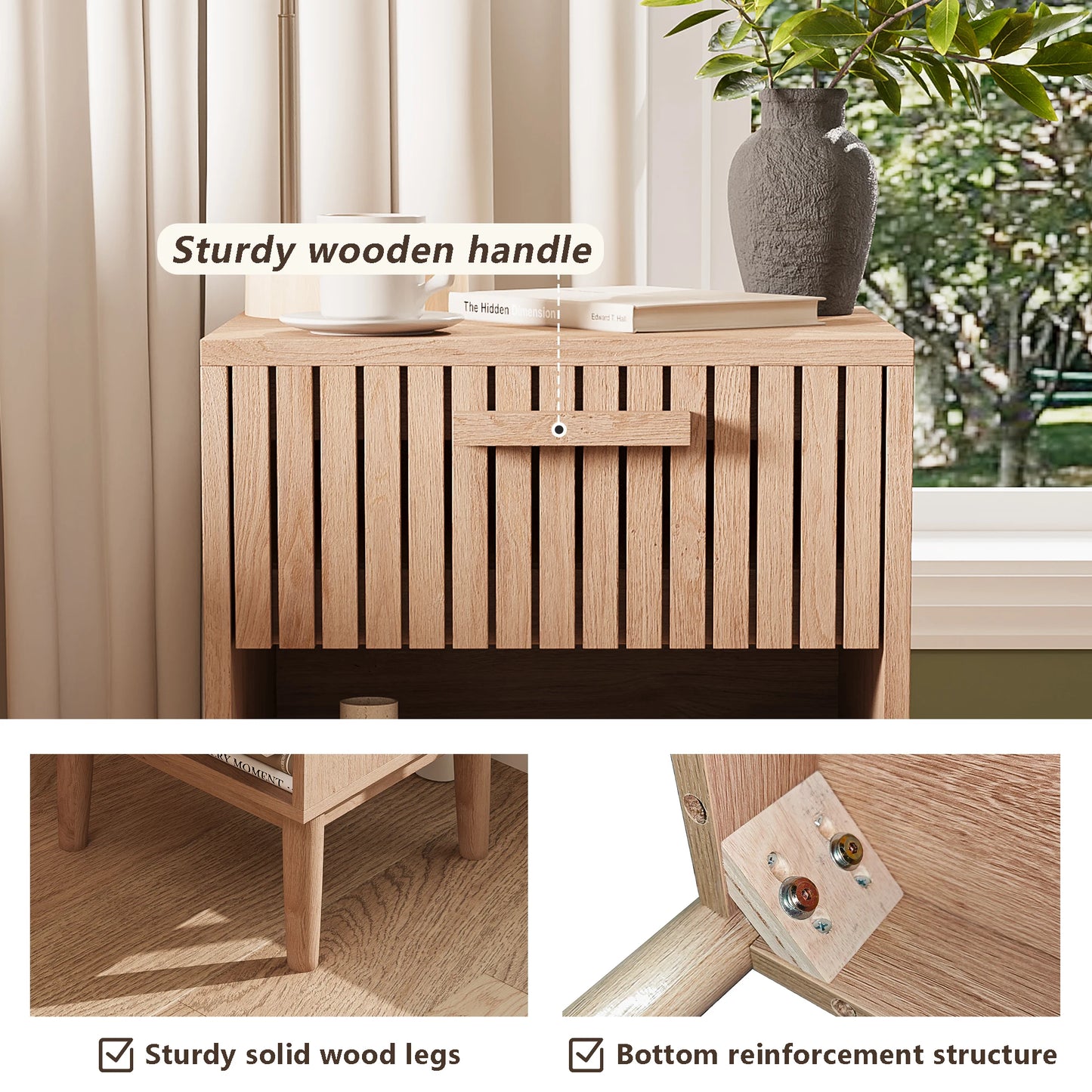 Creahappy American Country Nightstand