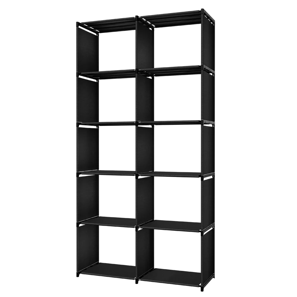 6-Tier Freestanding Bookshelf with Double Rows