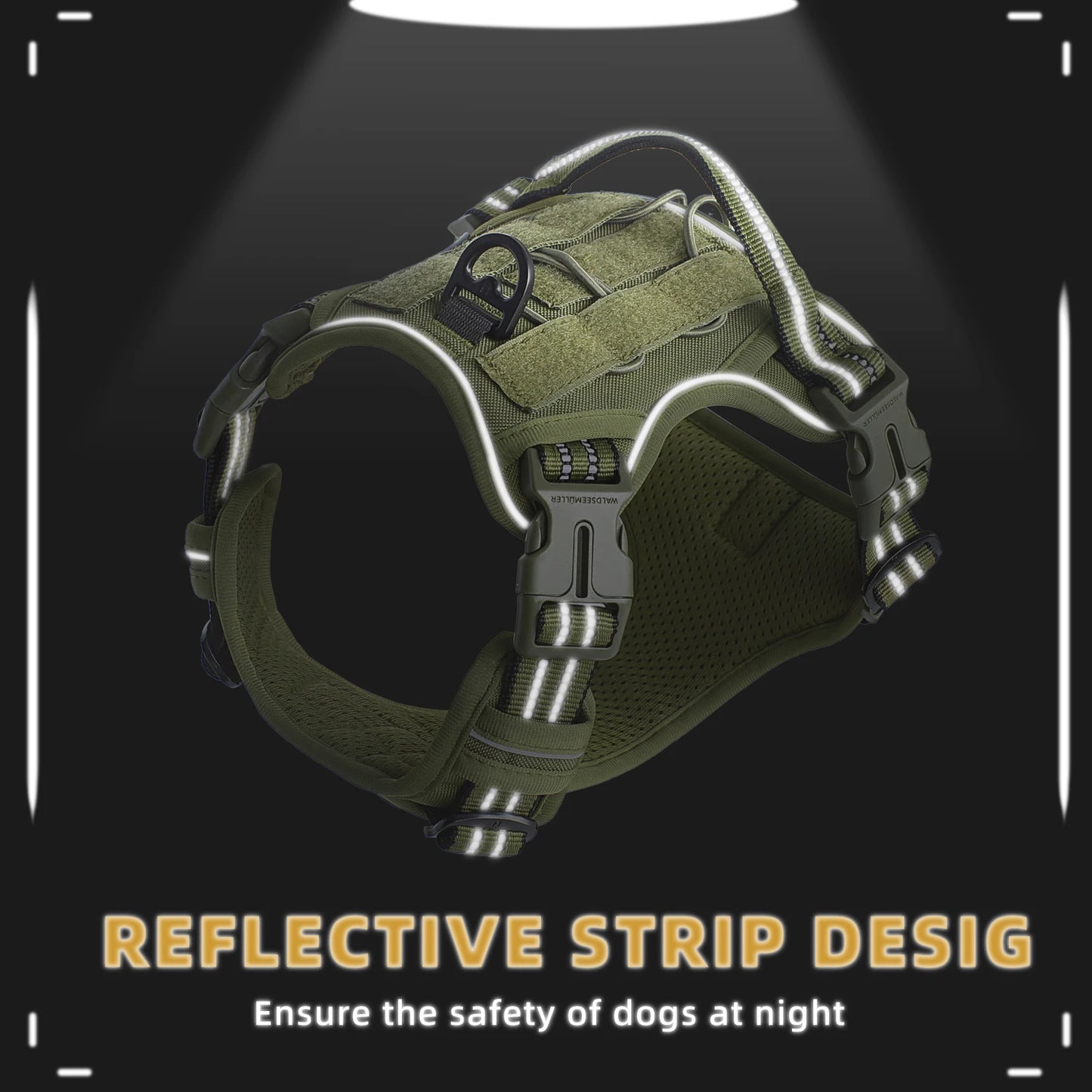 Tactical Dog Harness, No Pull Dog Harness,