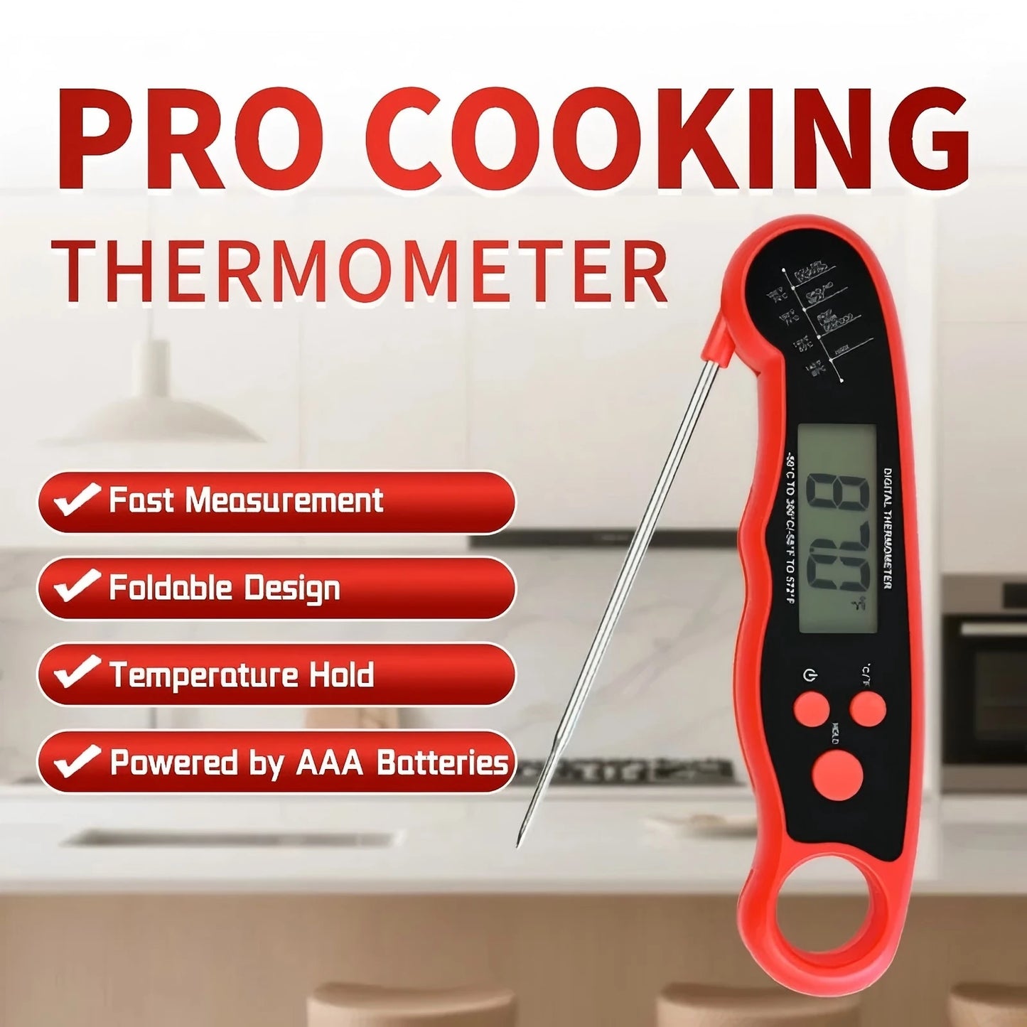 Quick Digital Food Thermometer Waterproof