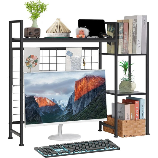 Desktop Shelf & Wood Desk Hutch Organizer