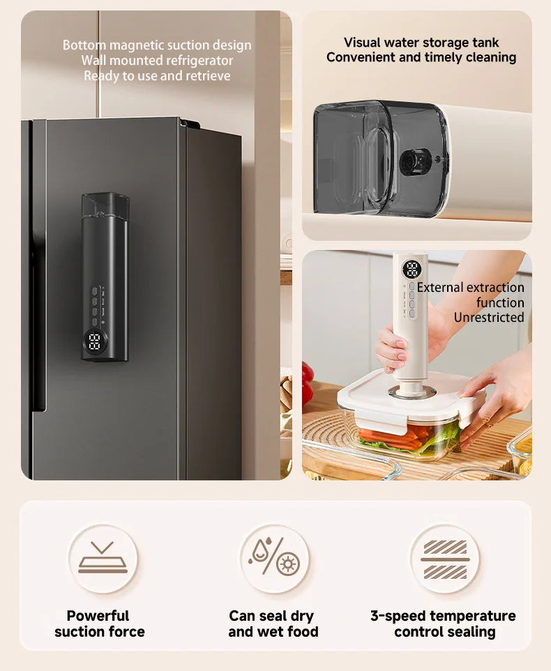 3 in 1 Eletric Vacuum Packer Small Sealing Machine For Sealing Degasser Home And Kitchen