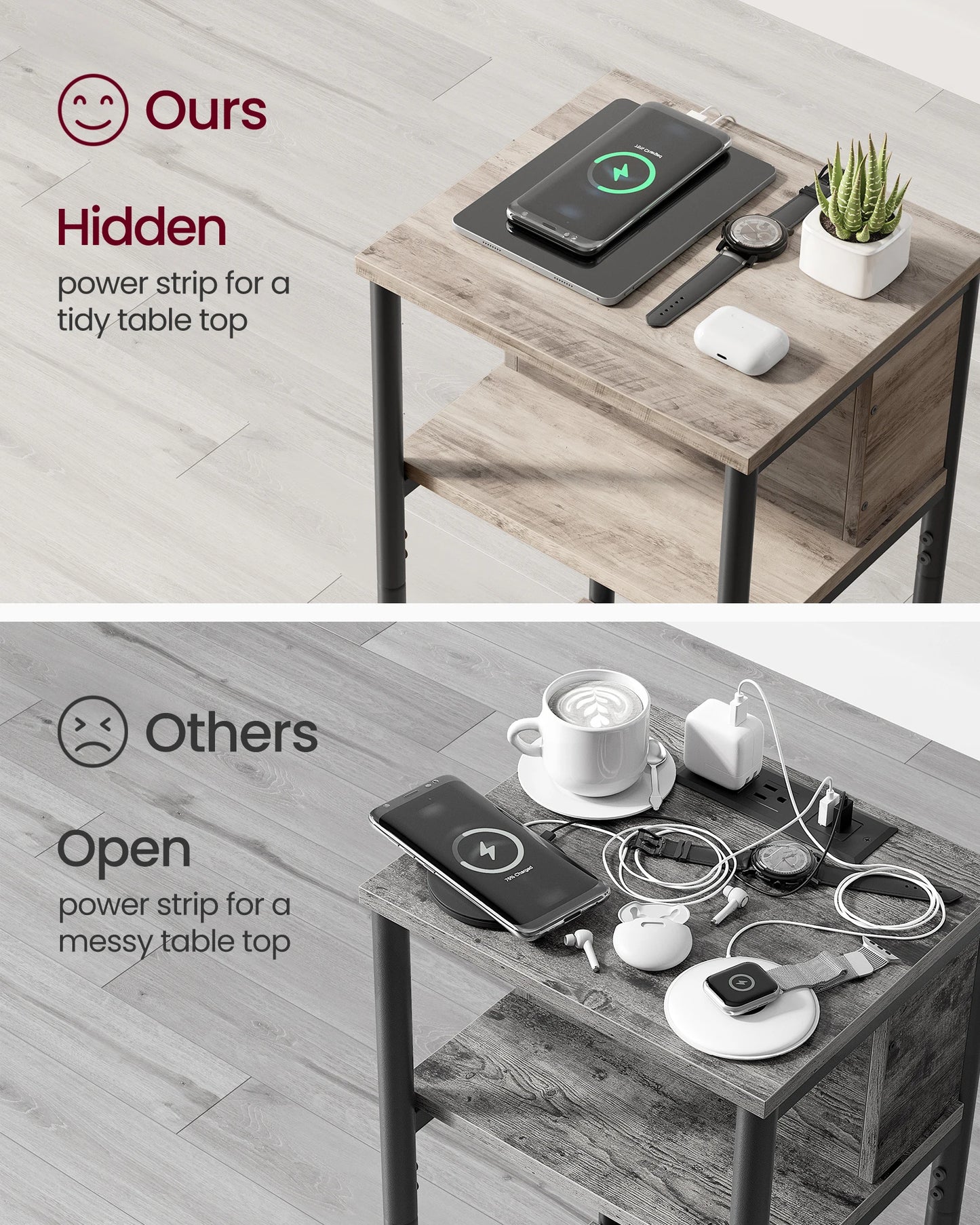 Nightstand For Living Room, Bedroom,