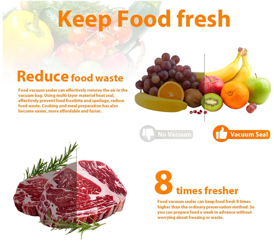 saengQ Vacuum Sealer Packaging Machine Food Vacuum Sealer